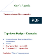 Today's Agenda: Top Down Design: More Examples