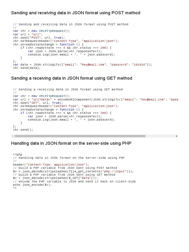 JSON Data Handling for Developers | PDF