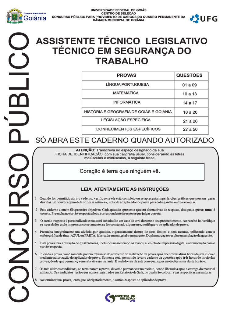 Concurso para Técnico em Segurança do Trabalho | PDF | Eletricista ...