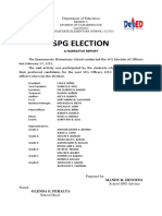 SPG Election: A Narrative Report