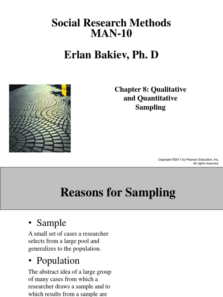 Chapter 08 - Qualitative and Quantitative Sampling - 7e | PDF ...