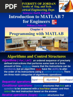 Introduction To MATLAB 7 For Engineers: Electrical Engineering Dept