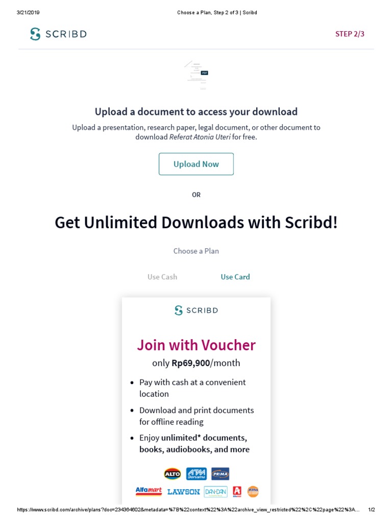 Scribd Plan Selection Step 2 Guide | PDF