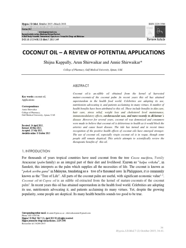 Jurnal Virgin Coconut Oil (VCO) | PDF | Coconut Oil | Antioxidant