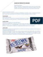 Analisis de Producto Sublime