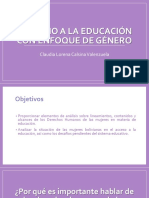 Derecho a La Educación Con Enfoque de Género