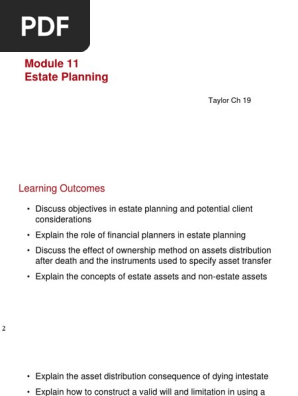M11 Estate Planning and Family Breakdown