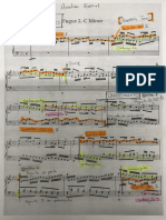 Analise Contraponto - Fuga 2 Bach (Dó Menor)