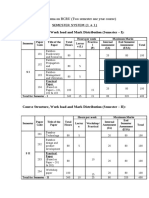 Course Structure, Work Load and Mark Distribution (Semester - I)