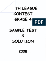 Math League Grade 4 2008