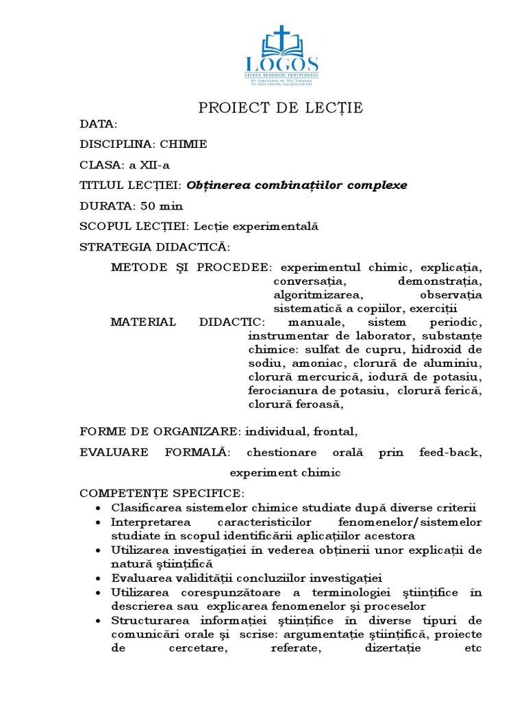 Proiect Combinatii Complexe-12 | PDF