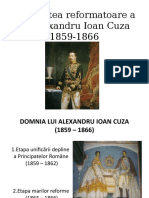 Activitatea Reformatoare A Lui Alexandru Ioan Cuza