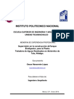 Supervisión en La Construcción de Tanque Biodigestor, para La Planta Tratadora de Aguas Residuales en Atotonilco de Tula, Hidalgo PDF