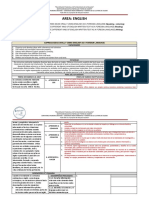 Cartel de Competencias y Desempenos Ingles V Ciclo