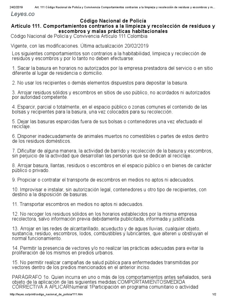 ley-1801-de-2016-articulo-111-pdf-residuos-naturaleza