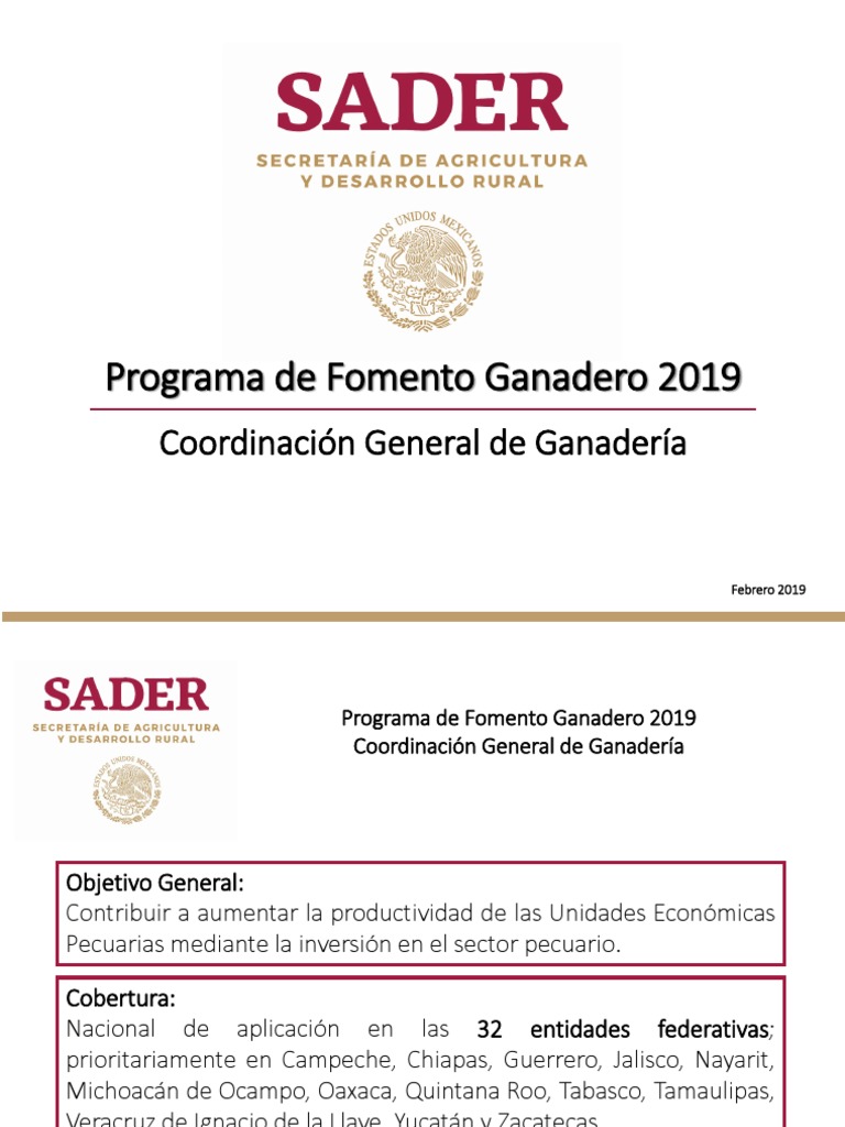 Programa de Fomento Ganadero | PDF | México | Ganadería