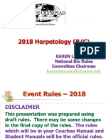 2018 Herpetology (B/C) : Karen Lancour National Bio Rules Committee Chairman