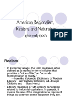 American Regionalism Realism and Naturalism