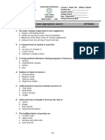 40 Marks Question One: Choose The Most Appropriate Answer: Nutrition For Health Professions