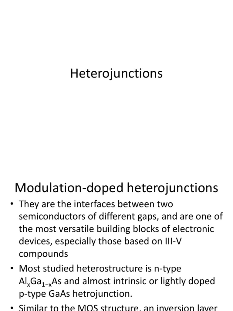 Modulation-Doped Heterojunctions Explained | PDF | Heterojunction ...