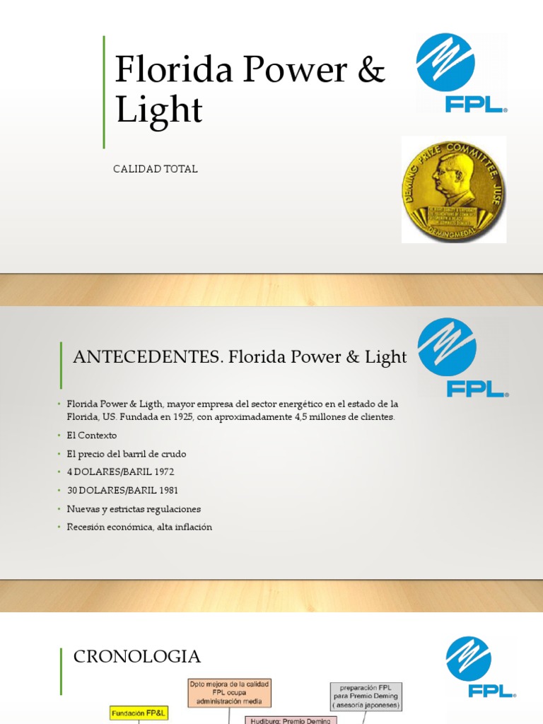 Florida Power Light pptx Calidad comercial Economias
