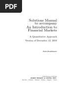 Solutions Manual To Accompany An Introduction To Financial Markets