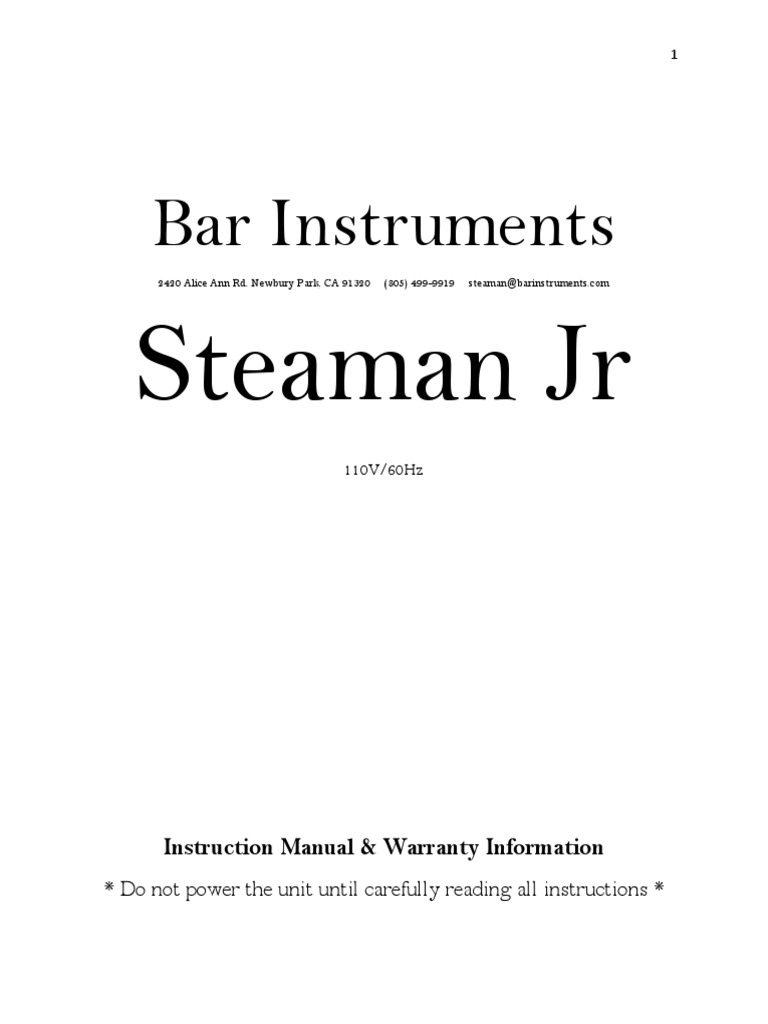 Steaman JR PDF Manufactured Goods Mechanical Engineering