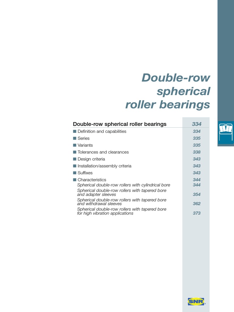 13DoubleRow Spherical Roller Bearing PDF PDF Bearing (Mechanical