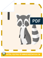 Fichas de Numeros Con Animales PDF