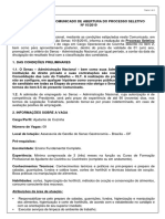 Processo seletivo Senac para Ajudante de Cozinha