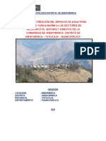Proyecto agua riego Andaymarca