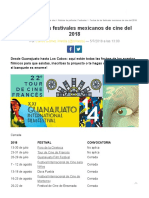 Fechas de Los Festivales Mexicanos de Cine Del 2018 - Noticias de Cine - SensaCine - Com.mx