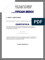 Certificado Medico
