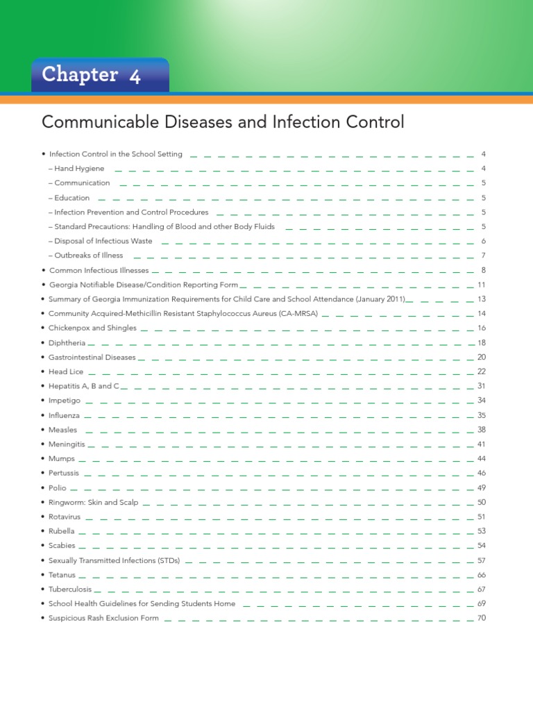 CH 4 Communicable Diseases and Infection Control PDF | PDF | Infection ...