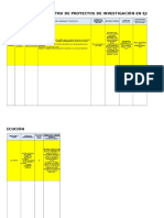 Registro de Proyectos - Modelos