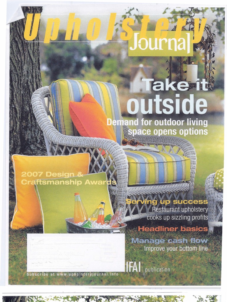 Upholstery Journal JuneJuly 2007 PDF Upholstery Nature