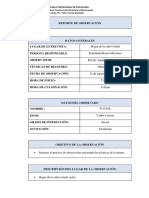 Reporte de Observación