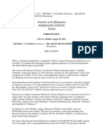 Third Division G.R. No. 202364, August 30, 2017 Arturo C. Calubad, Petitioner, V. Ricarcen Development Corporation