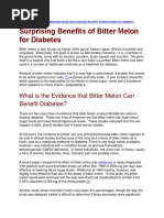 Surprising Benefits of Bitter Melon For Diabetes