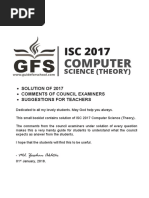 ISC 2017 Computer Science Theory Paper 1 - Solved Paper PDF