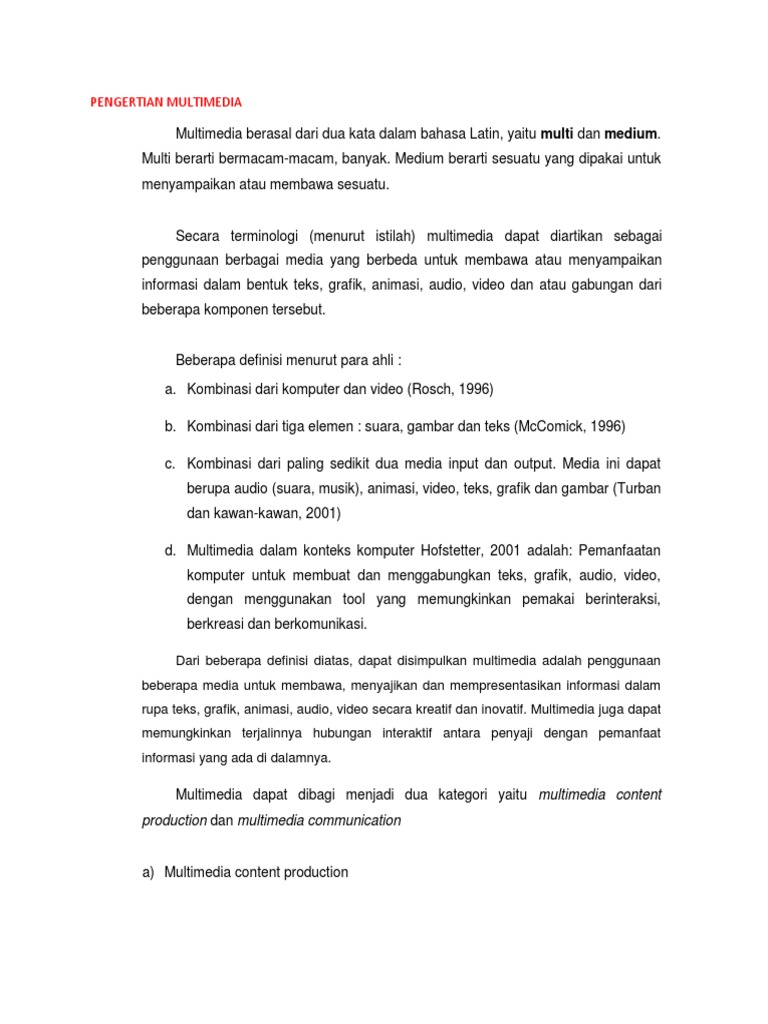 Dasar Multimedia Dan Proyek Multimediadocx