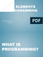 Basic Elements of Programming