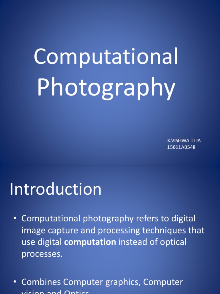Computational Photography Basics | PDF | Zoom Lens | Pixel