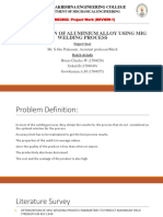 Optimization of Aluminium Alloy Using Mig Welding Process: Sri Ramakrishna Engineering College