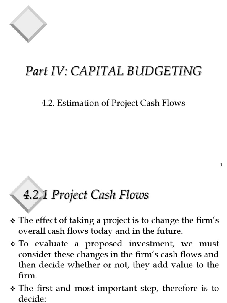 Estimating Cash Flows in Capital Budgeting | PDF | Cost Of Capital ...