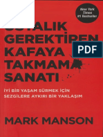 Mark Manson - Ustalık Gerektiren Kafaya Takmama Sanatı PDF