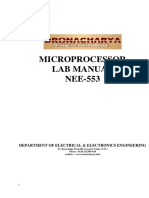Microprocessor Lab Manual NEE-553: Department of Electrical & Electronics Engineering