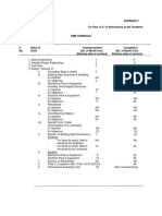 Time Schedule Appendix for Construction Project