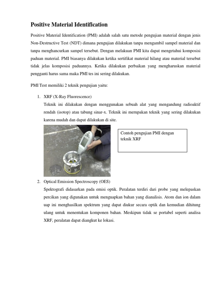 Metode Pengujian PMI Material | PDF | Teknologi & Rekayasa
