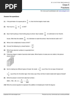 Class 5 Fractions: Answer The Questions